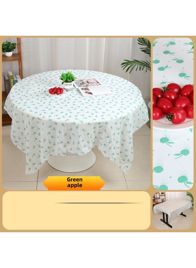 Disposable Tablecloth Round Table Plastic Tablecloth Printed Tablecloth Thickeneded Party Home Square Tablecloth Restaurant-Color:"green Apple" 1.8x 1.9m Sheets  - Image 1