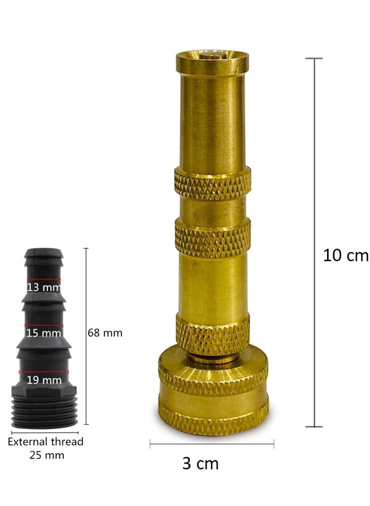 general Heavy-Duty Brass Adjustable Twist Hose Nozzle 10CM - Image 4
