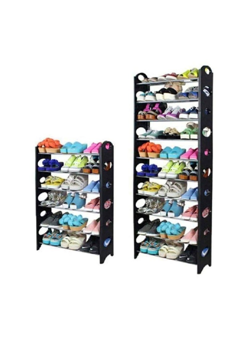 Generic Exposed heart shoe rack with plastic sides and metal shelves. 6-tier shoe rack tR  - Image 5
