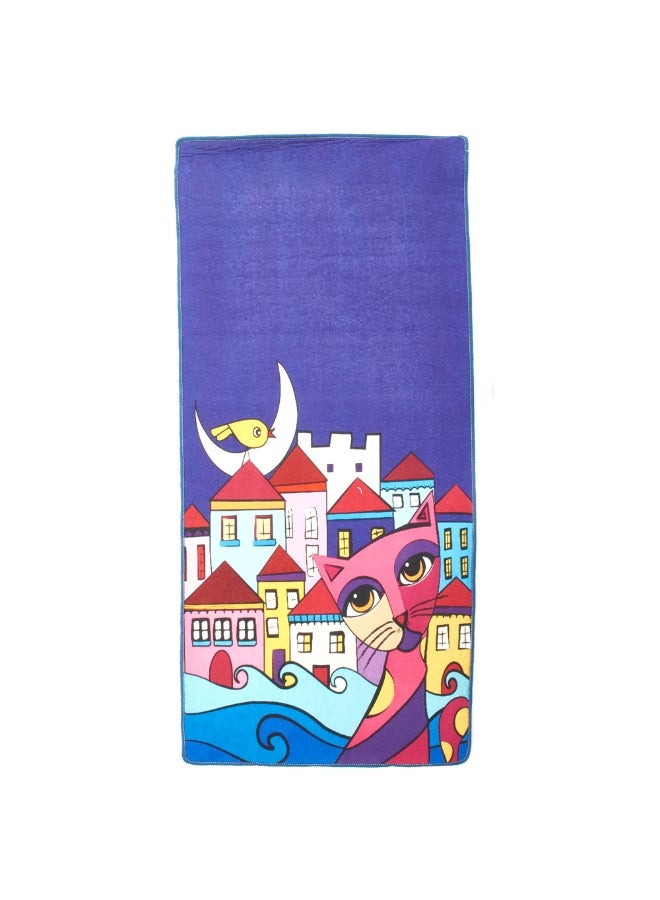 Biggdesign Washable Runner 60x130cm, Non-slip Bottom Carpet, Non-Shedding Area Mat, Polyester Anti-Bacterial Runner, Owl City Design, Pet Friendly Runner Mat, Ideal for Interiors, Living Room, Hallway, Bedroom - Image 1