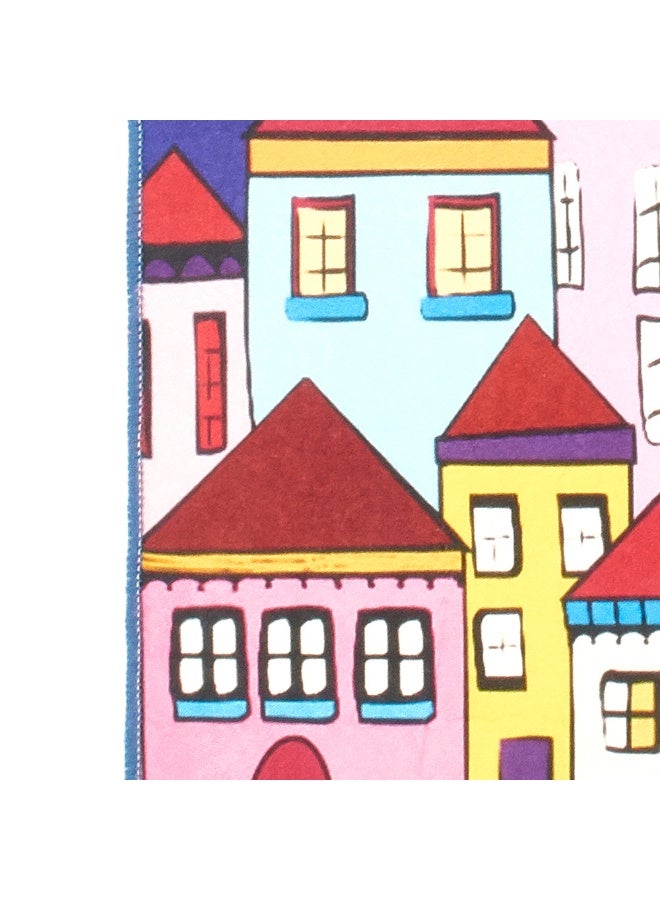 Biggdesign Washable Runner 60x130cm, Non-slip Bottom Carpet, Non-Shedding Area Mat, Polyester Anti-Bacterial Runner, Owl City Design, Pet Friendly Runner Mat, Ideal for Interiors, Living Room, Hallway, Bedroom - Image 3