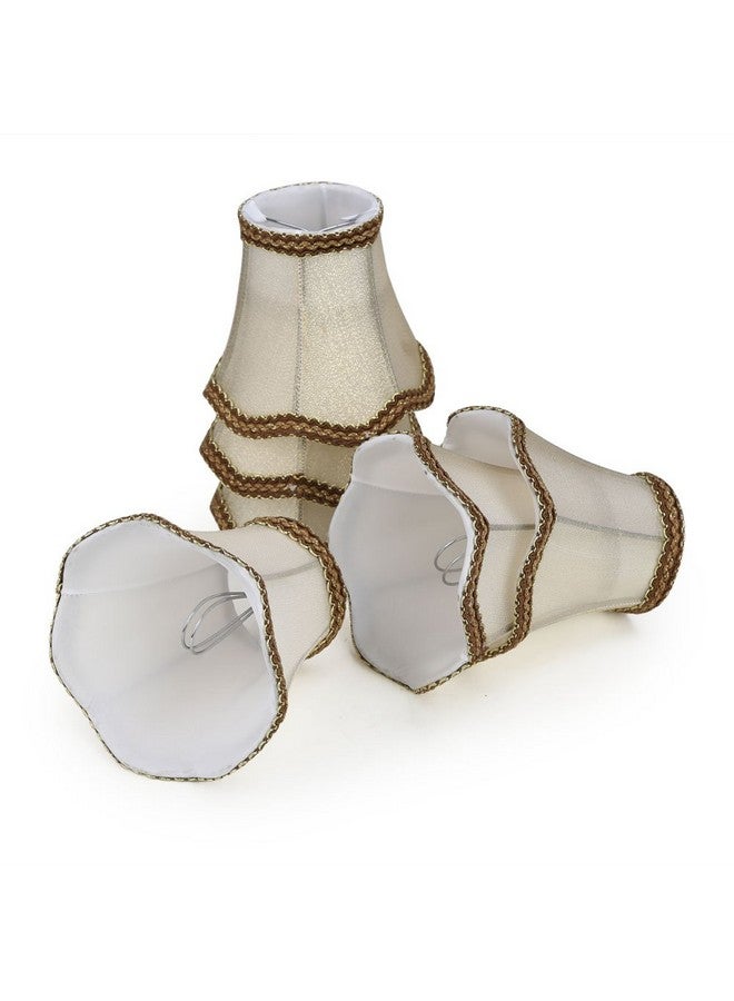 Fuloon Modern European Style Droplight Wall Lamp Candle Chandelier Lamp Shade 6 pcs Set (Golden) - Image 1