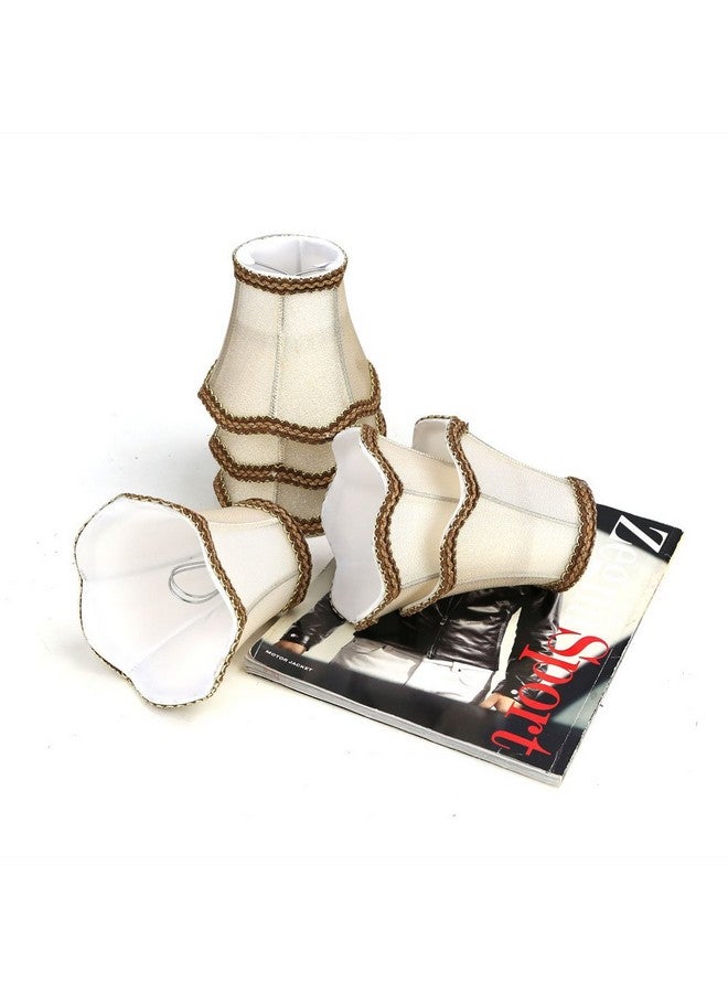 Fuloon Modern European Style Droplight Wall Lamp Candle Chandelier Lamp Shade 6 pcs Set (Golden) - Image 4