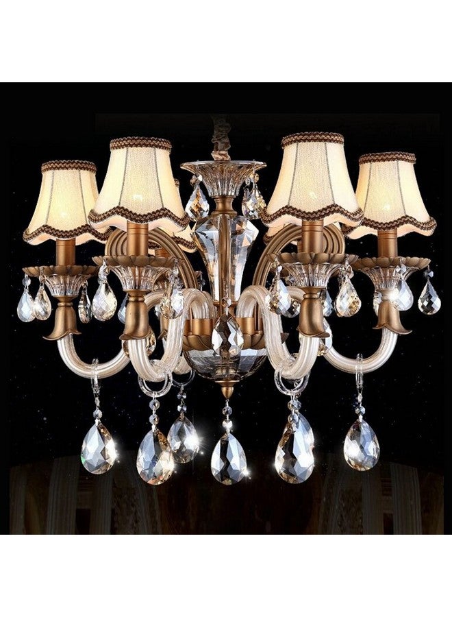 Fuloon Modern European Style Droplight Wall Lamp Candle Chandelier Lamp Shade 6 pcs Set (Golden) - Image 2