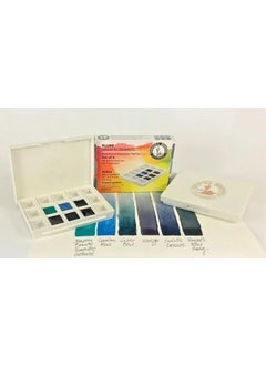 Daniel Smith DANIEL SMITH Hand Poured Watercolor Blues Half Pan Set  - Image 2