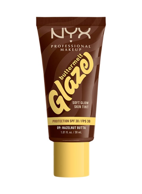 Buttermelt Glaze Soft Glow Skin Tint + SPF/FPS 30 Foundation 12h Wear Hazelnut Butta