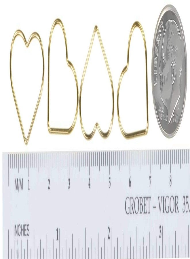 uGems 4 14K Gold Filled 17mm Heart Jump Rings Closed - Image 4