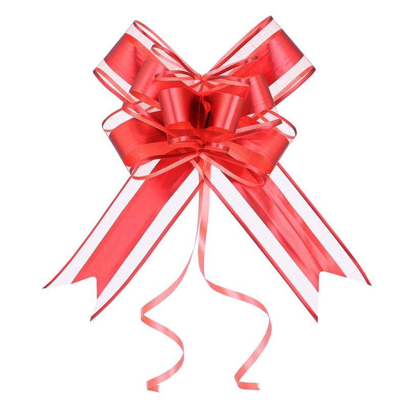 Wewiluck Gift Bows For Presents  15Pcs Red Bows For Gift Wrapping  6 Inch Gift Bows With Ribbon For Christmas  Hanukkah  Birthday  Any Occasion - Image 1
