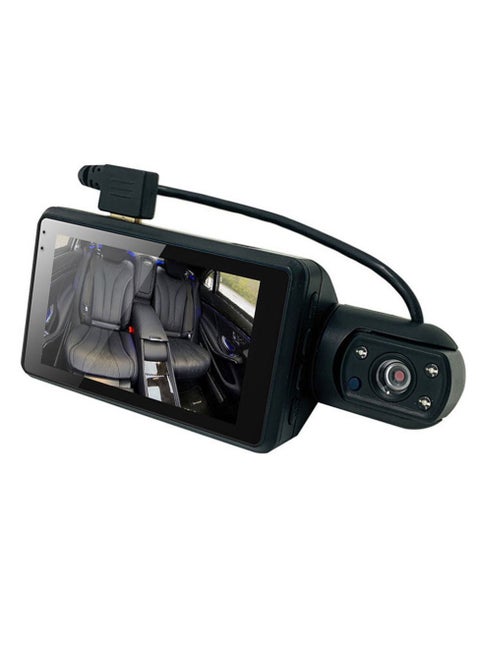 DVR Dash Camera Front & Inside Dual Camera Car Dashcam 3 Inch IPS Screen Driving Recorder with Night Vision 170° Wide Angle G-Sensor Parking Monitor Loop Recording