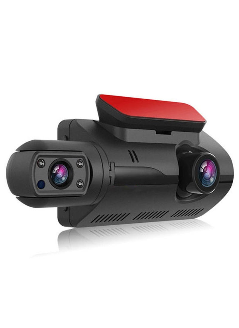 DVR Dash Camera Front & Inside Dual Camera Car Dashcam 3 Inch IPS Screen Driving Recorder with Night Vision 170° Wide Angle G-Sensor Parking Monitor Loop Recording