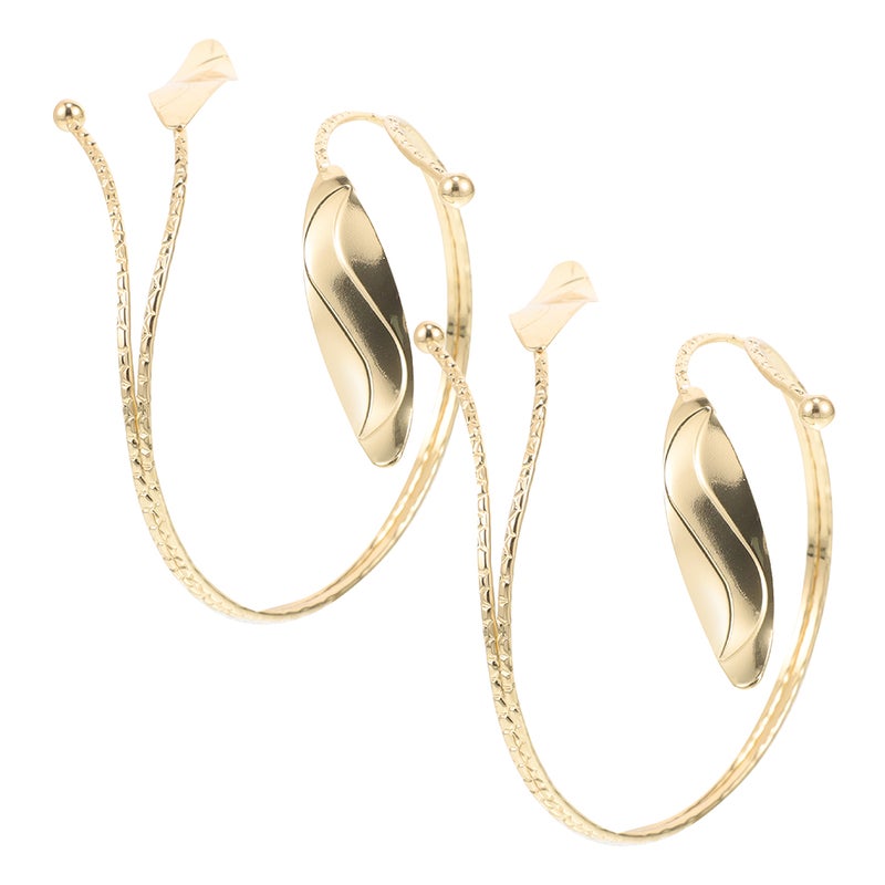2pcs Metal Curtain Tiebacks: Decorative Leaf Curtain Holdbacks - Nordic Style Drapery Holders For Living Room Bedroom - Image 1