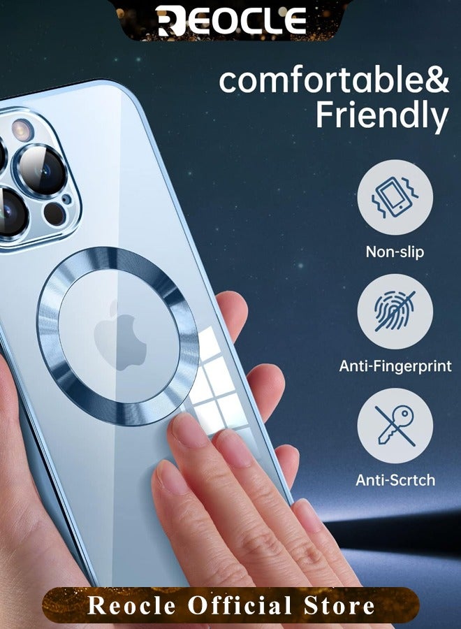 ريوكل جراب مغناطيسي شفاف لهاتف iPhone 14 Pro Max مع غطاء MagSafe سيليكون رفيع غير قابل للاصفرار ومضاد لبصمات الأصابع والخدوش - Image 2