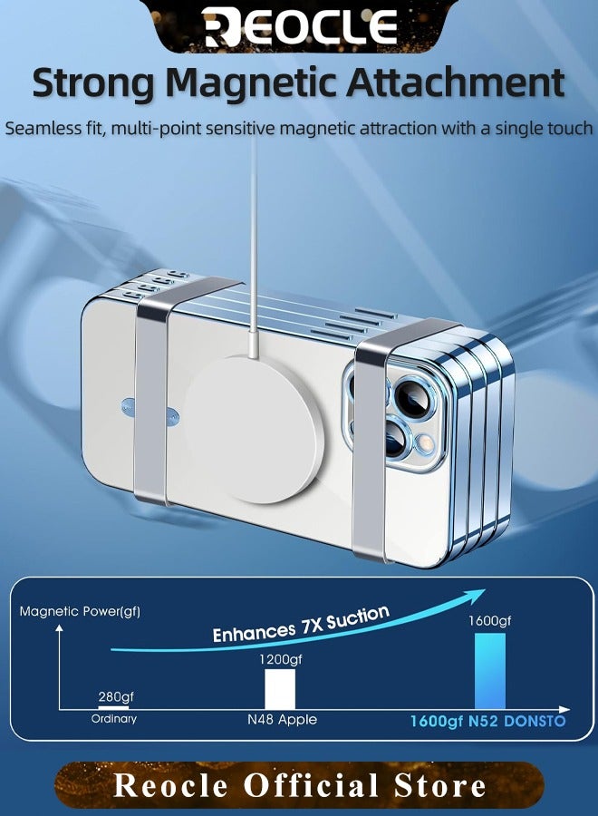 ريوكل جراب مغناطيسي شفاف لهاتف iPhone 14 Pro Max مع غطاء MagSafe سيليكون رفيع غير قابل للاصفرار ومضاد لبصمات الأصابع والخدوش - Image 3