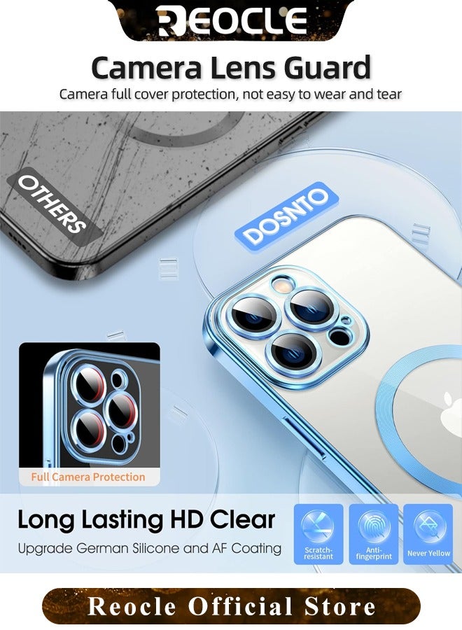 ريوكل جراب مغناطيسي شفاف لهاتف iPhone 14 Pro Max مع غطاء MagSafe سيليكون رفيع غير قابل للاصفرار ومضاد لبصمات الأصابع والخدوش - Image 4