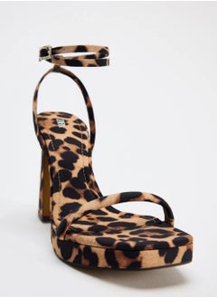 Zara Leopard Animal Print Thick Sandals  - Image 3