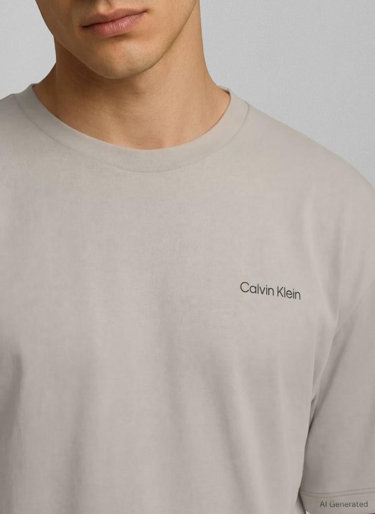 CALVIN KLEIN Logo Crew Neck T-Shirt - Image 3