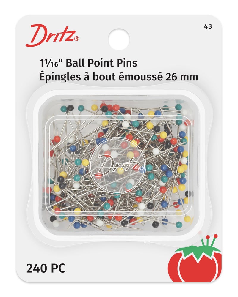 Dritz 43 Ball Point Pins 1116Inch 240Count