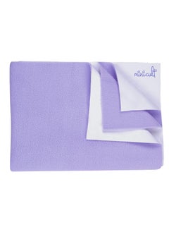minicult Minicult Waterpoof quick dry baby mattress protector made with soft and skin friendly fleece fabricPurplePack of 170x100 cms  - Image 1