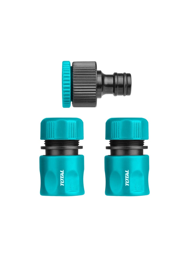 توتال TOTAL مجموعة 3 قطع خرطوم موصلات سريعة 1/2 THWS030301 - Image 1