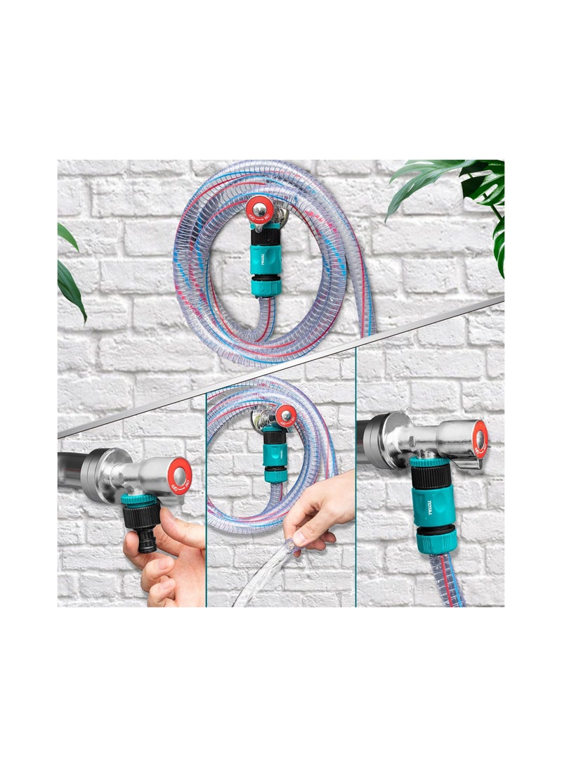 توتال TOTAL مجموعة 3 قطع خرطوم موصلات سريعة 1/2 THWS030301 - Image 3