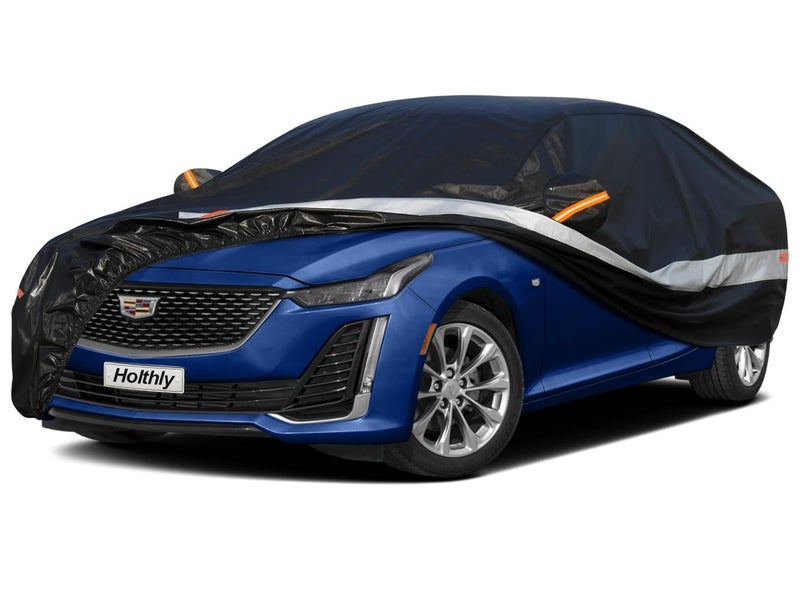 Holthly 10 Layers Sedan Car Cover Waterproof All Weather for Automobiles100 Waterproof Outdoor Car Covers Rain Snow UV Dust Protection Custom Fit for Lexus ES Cadillac CT5 CTS Buick LaCrosseetc