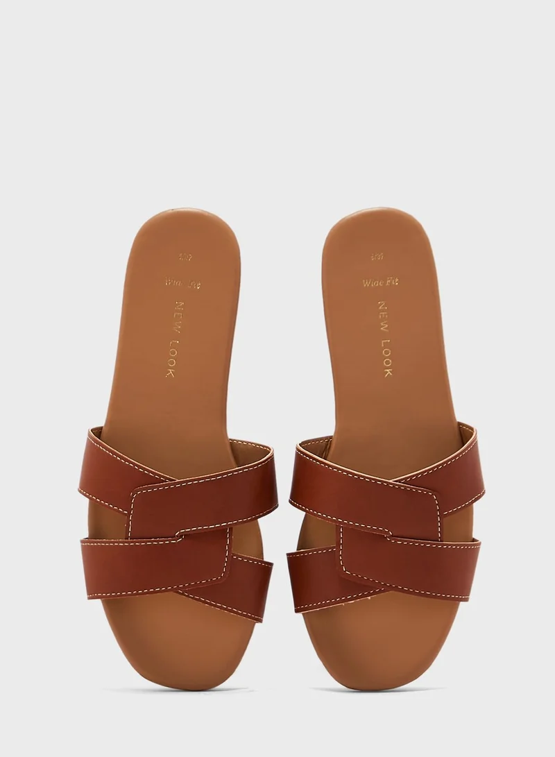 NEW LOOK Wide Fit Homie Flat Sandals