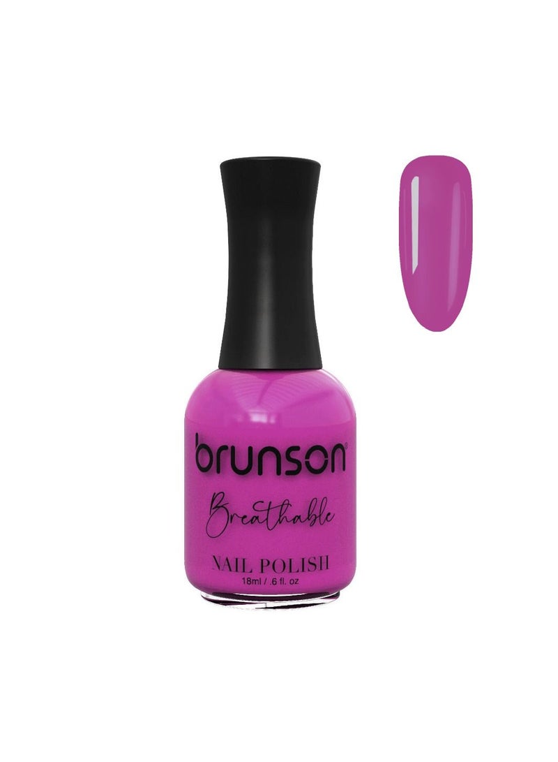 Brunson Breathable Nail Polish Halal Nail Lacquer Wudu friendly Quick Dry long lasting but easy peel off Glossy Shine Water Based Nail paint 18ml