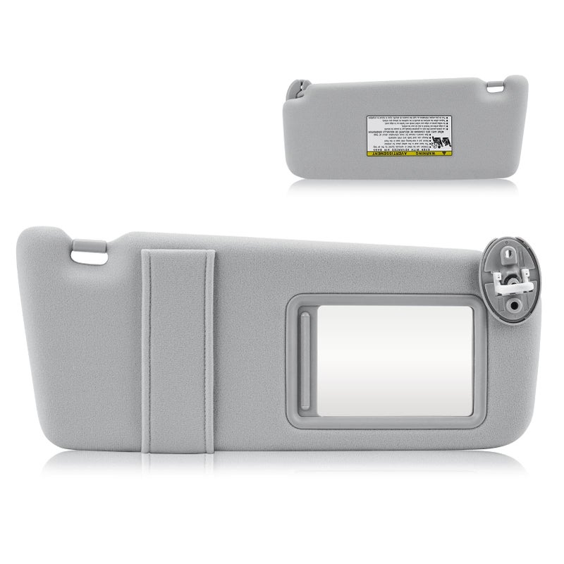 Sun Visor with Light for 20092016 Toyota Venza with Sunroof Right Passenger Side Gray Sunvisor Replacement 743200T021B1