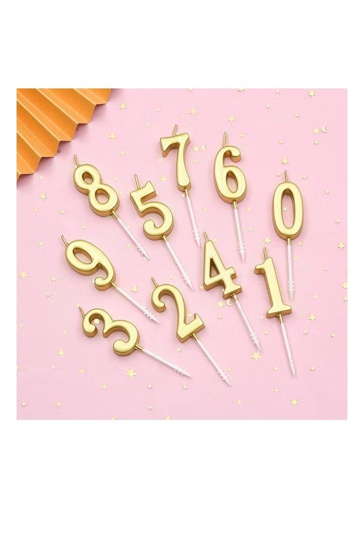 10 Pcs Numeral Birthday Candles Set, Glitter Cake Candles, Cupcake Candles for Birthday Wedding & Lucky Party Cake Decorations - Image 4