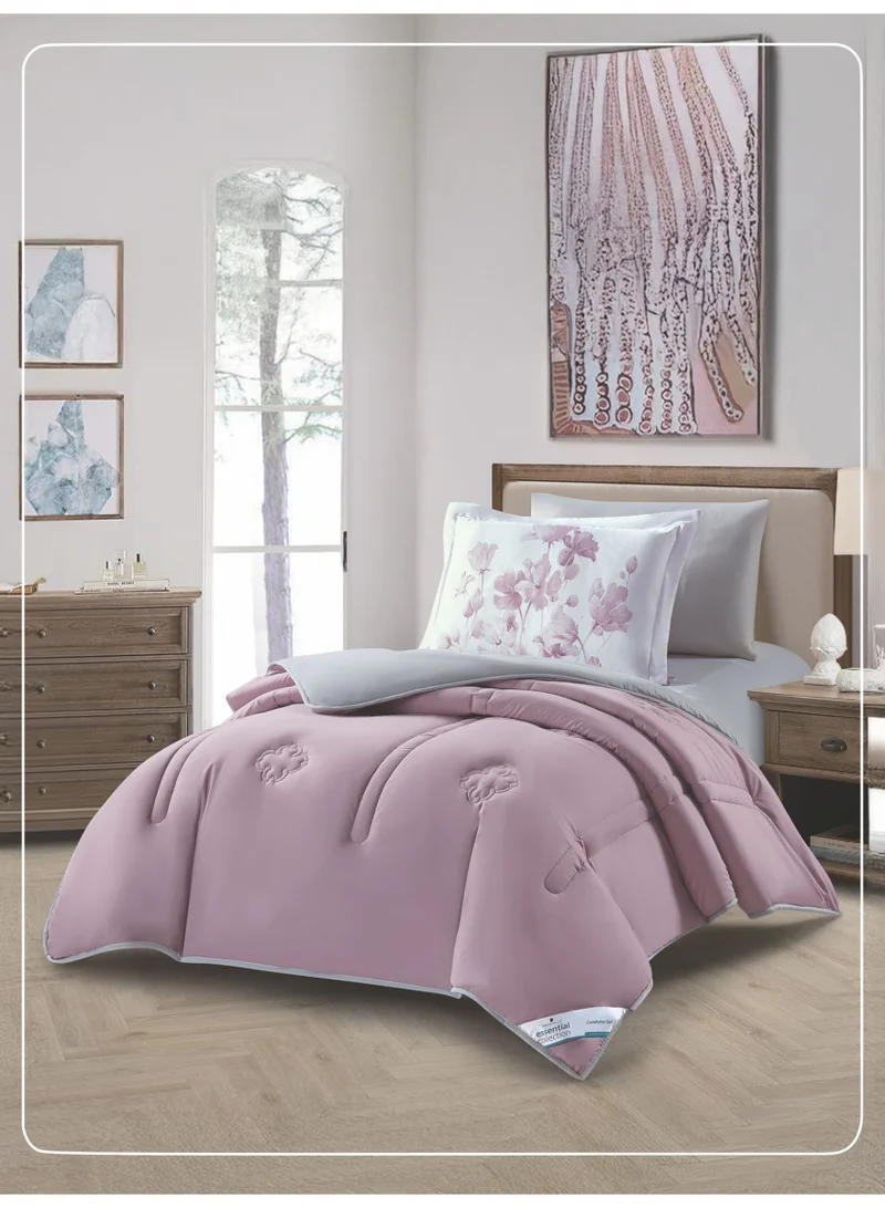 Donetella Bedding Comforter Set, Single Size Fits 120x200 cm - 4-Pcs Digital Print Quilted Bed Set, Microfiber Fabric - 1 Comforter, 1 Fitted Sheet, 1 Pillowcase And  1 Pillow Sham