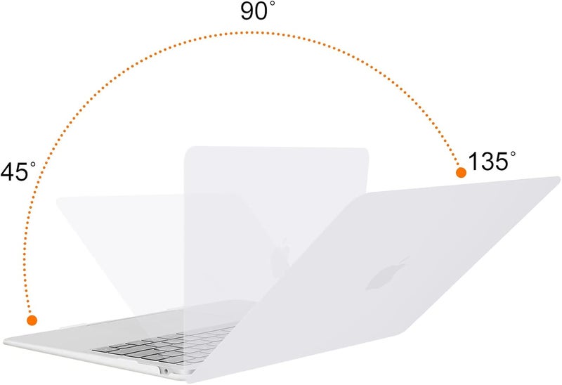 موسيسو غلاف MacBook Air مقاس 13 بوصة إصدار 2018 A1932 بشاشة ريتينا، غلاف بلاستيكي صلب وغطاء لوحة مفاتيح وواقي شاشة وحقيبة تخزين متوافق فقط مع أحدث جهاز MacBook Air 13، أبيض - Image 4