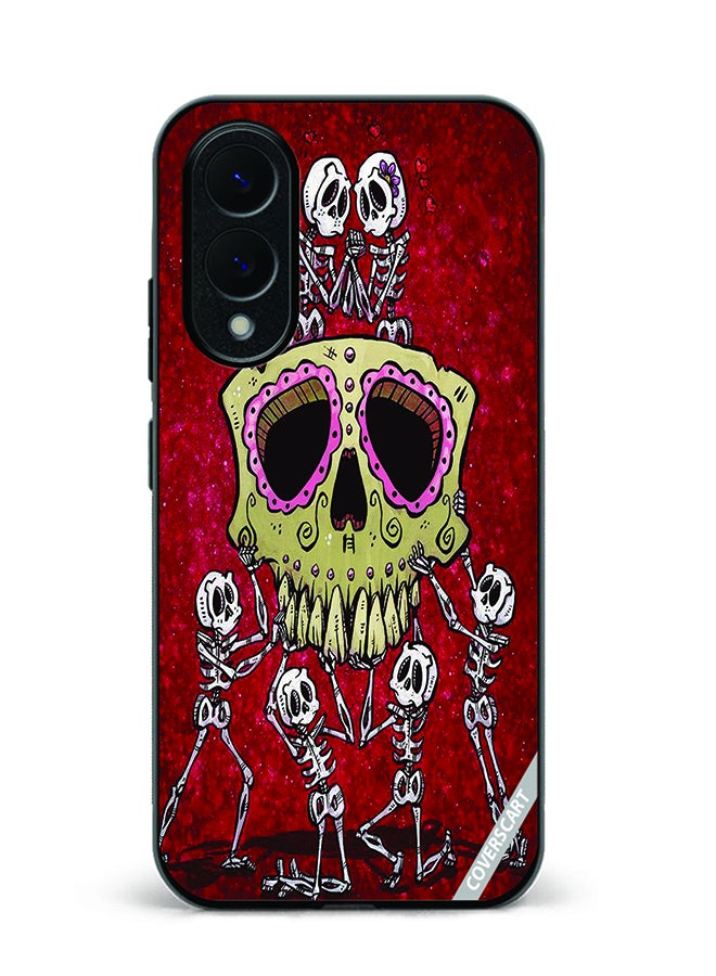 COVERSCART Protective Case Cover For Samsung Galaxy S25 Edge Skeleton Lover Design Multicolour