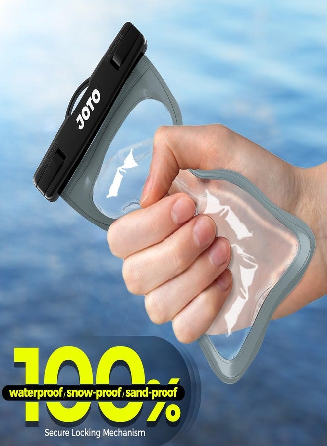 JOTO Up to 7" Universal Waterproof Phone Case for iPhone 17 Air 16 15 14 13 12 11 Plus Pro Max, IPX8 Cellphone Dry Bag XR X SE, Galaxy S23 S22 S21 S20+ S20 S10 Plus Note, Pixel -Grey - Image 5