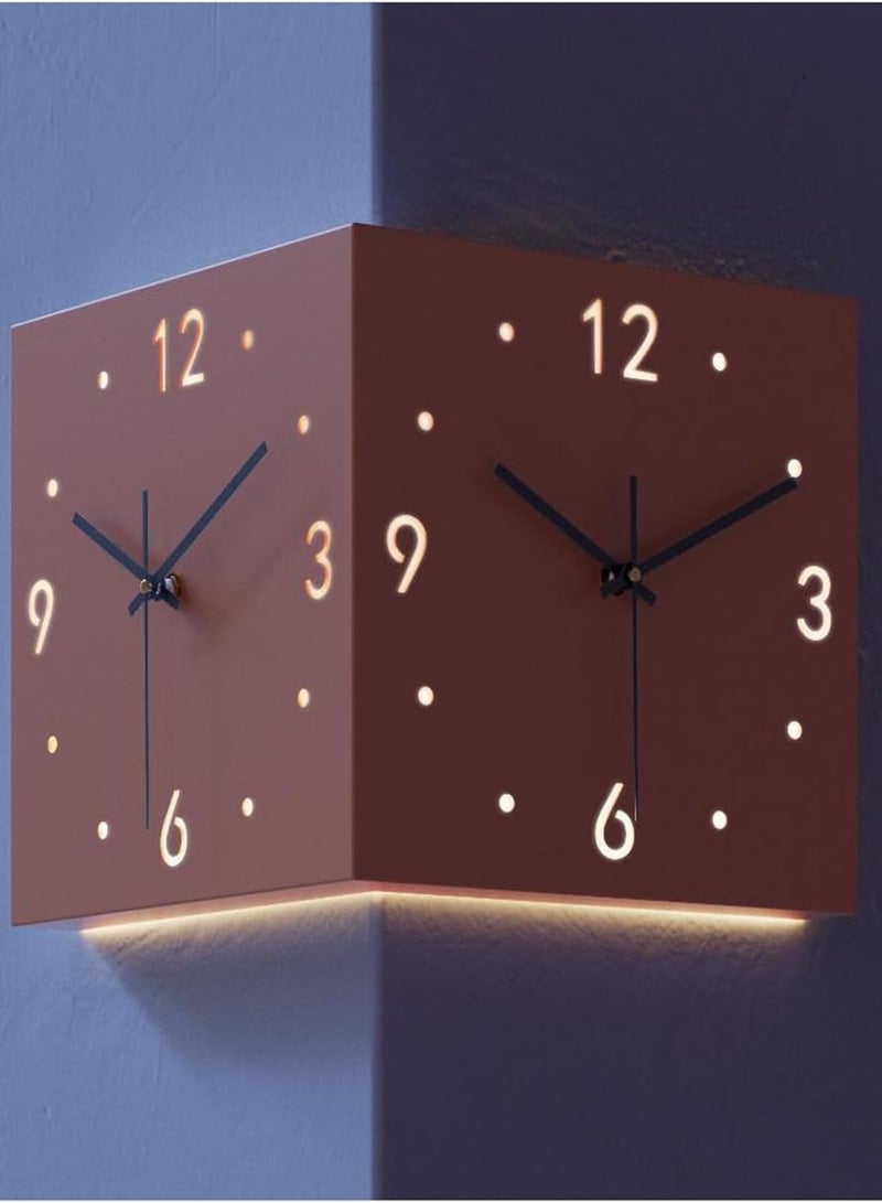 Contex Double-sided 3D Analog Wall Clock for Corner with modern design - Image 2