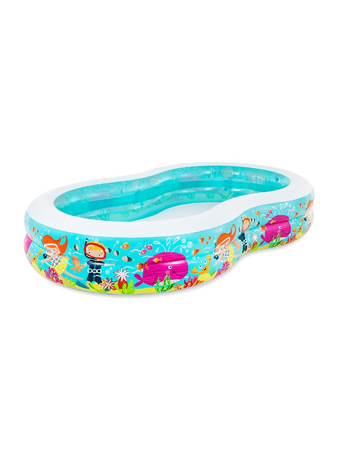 Intex Swim Center® Snorkel Fun Inflatable Pool – Durable, Comfortable, Easy Setup for Summer Fun 262x160x46cm - Image 2