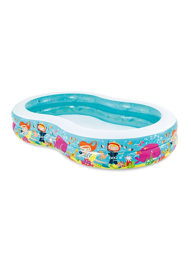Intex Swim Center® Snorkel Fun Inflatable Pool – Durable, Comfortable, Easy Setup for Summer Fun 262x160x46cm - Image 1