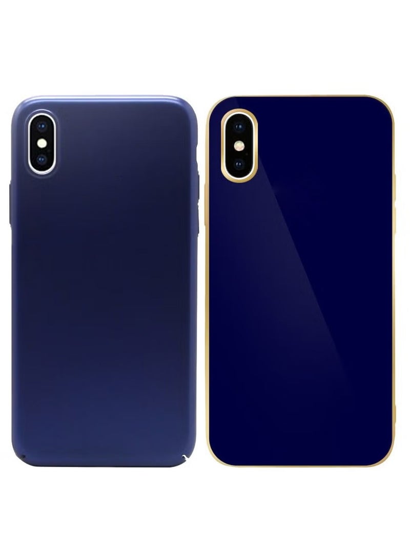 HICOOL 2Pack for iPhone X Case/ iPhone XS Case Shockproof Hard PC Electroplated Ultra Thin Back Cover 5.8 inch - Image 2
