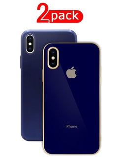 HICOOL 2Pack for iPhone X Case/ iPhone XS Case Shockproof Hard PC Electroplated Ultra Thin Back Cover 5.8 inch  - Image 1