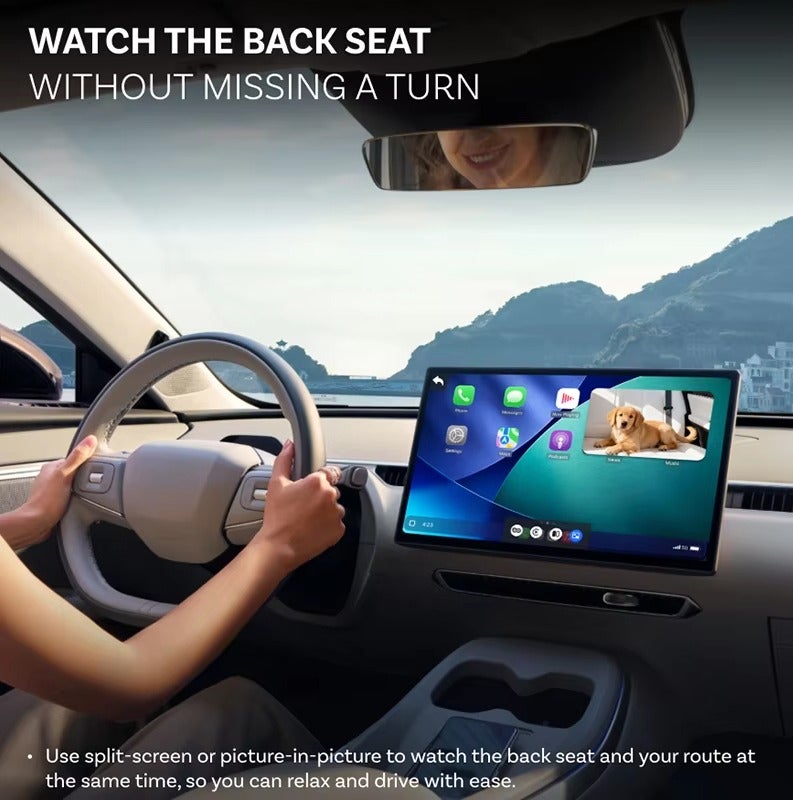 Ottocast Cabin Care Wireless CarPlay Adapter Baby Car Camera 1080P HD 150° Wide Angle Night Vision Rear Seat Monitor, compatible with 98% of cars. - Image 4