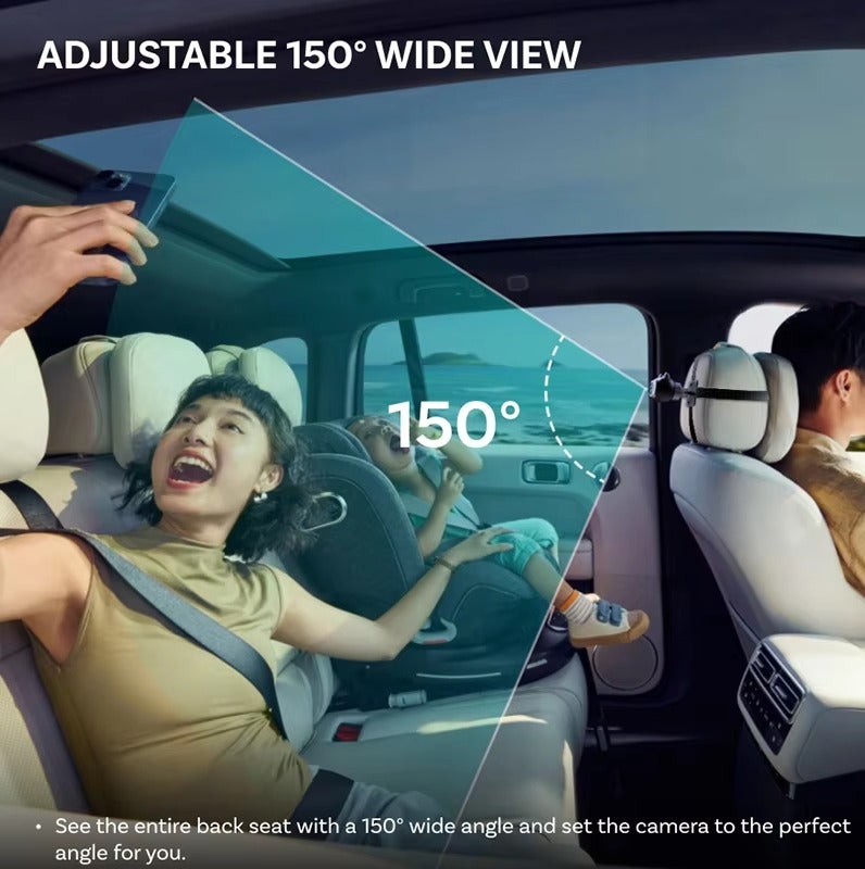Ottocast Cabin Care Wireless CarPlay Adapter Baby Car Camera 1080P HD 150° Wide Angle Night Vision Rear Seat Monitor, compatible with 98% of cars. - Image 3