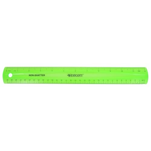 Westcott Shatterproof Ruler, 12-Inch, Green, 16012 - Image 4
