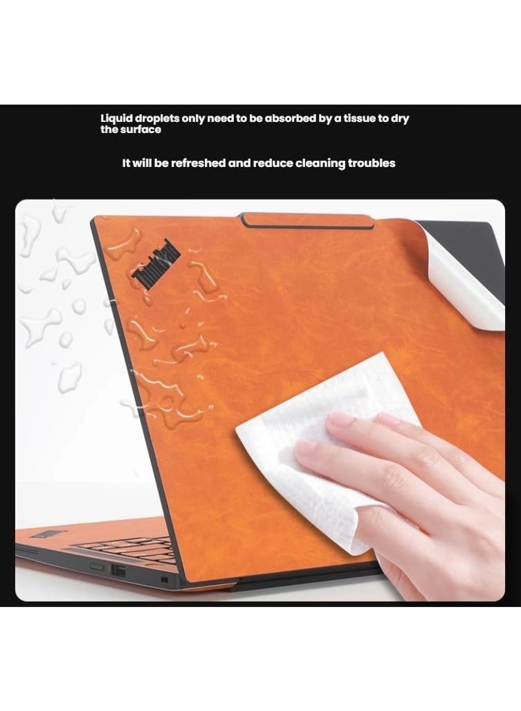 general Laptop Decal Cover Compatible with 13.3'' Lenovo ThinkPad X13 2-in-1 Gen 6 2025, Anti-Scratch Sticker Three Sided Leather Notebook Film - Image 5