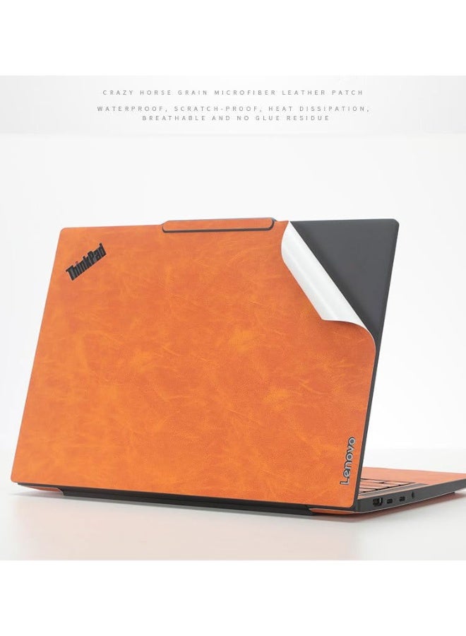 general Laptop Decal Cover Compatible with 13.3'' Lenovo ThinkPad X13 2-in-1 Gen 6 2025, Anti-Scratch Sticker Three Sided Leather Notebook Film - Image 2