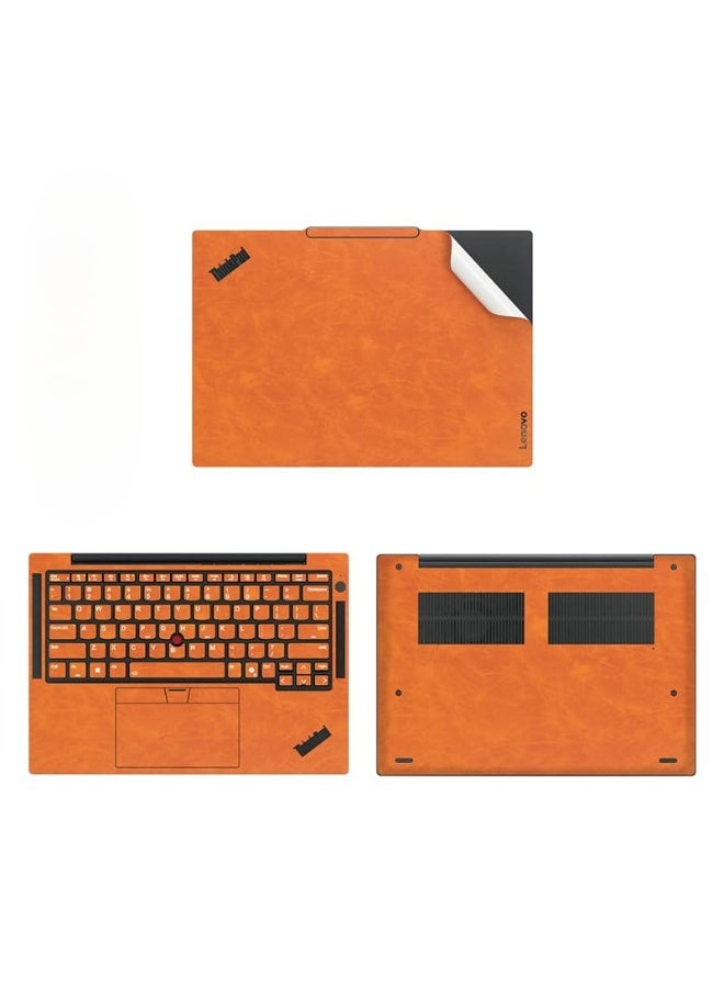 general Laptop Decal Cover Compatible with 13.3'' Lenovo ThinkPad X13 2-in-1 Gen 6 2025, Anti-Scratch Sticker Three Sided Leather Notebook Film - Image 1