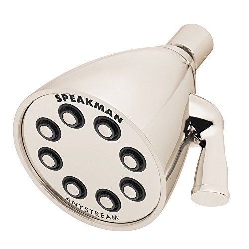 Speakman S-2251-PN Signature Icon Anystream High Pressure Adjustable Solid Brass Shower Head, Polished Nickel - Image 1