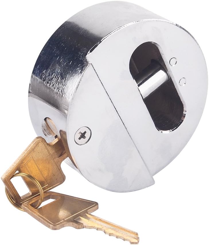 كلاراكو قفل ذو سلسلة مخفية، قفل بمشبك عالي الأمان، قفل رئيسي من الفولاذ الصلب عالي التحمل ومجموعة مفاتيح مع مسامير لقفل باب مرآب الشاحنة - Image 2