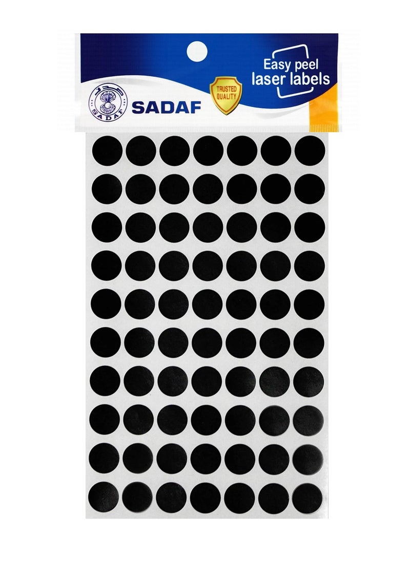 Sadaf - 700-Piece Round Labels 18mm Diameter Black - Image 1