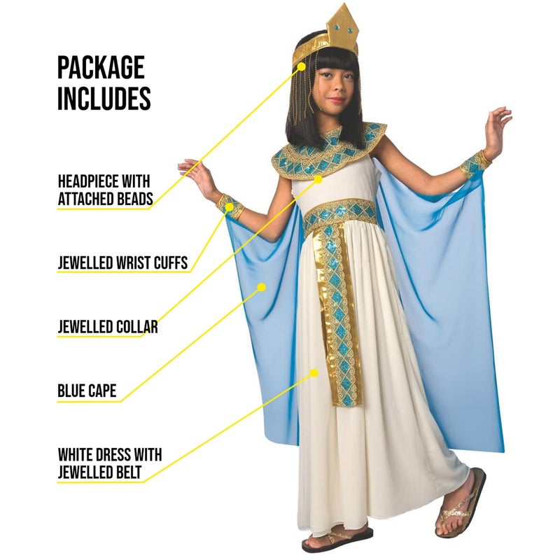 Morph Kids Cleopatra Costume Girls, Cleopatra Costume Kids, Kids Cleopatra Costume, Egyptian Costume Kids, Egyptian Dress Small - Image 2