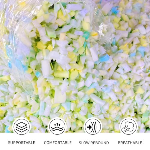 Jecqbor 10lbs Shredded Memory Foam Filling for Bean Bag Chair, Premium Beanbag Stuffing High Density Memory Foam Refill - Image 3