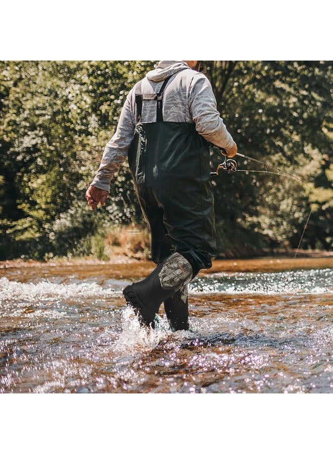 Showave Classic Men's Rubber Boots Waterproof Rain Boots Insulated Neoprene Boot Mud Boot for Farming Hunting Gardening Yard Chore Working, Camo, 10 - Image 2